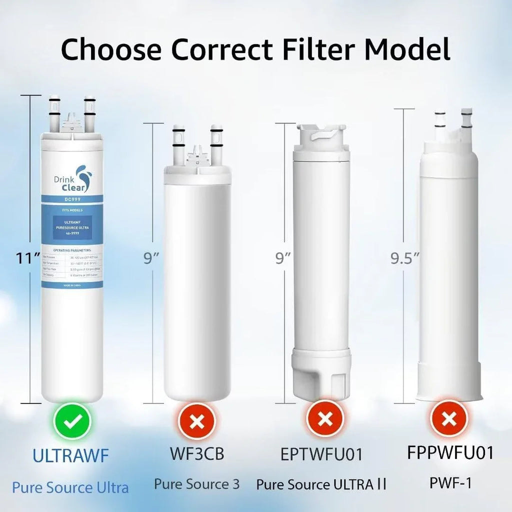 Compatible with ULTRAWF, Pure Source Ultra, Kenmore 9999, 46-9999 Water and Ice, Height 11 inches