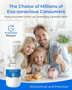 Genuine Waterdrop DA29-00003G Refrigerator Water Filter, Replacement for Samsung®, DA29-00003B, DA29-00003A, Aqua-Pure Plus, HAFCU1, RFG237AARS, FMS-1, RS22HDHPNSR, RSG257AARS, 3 Filters (Package May Vary)