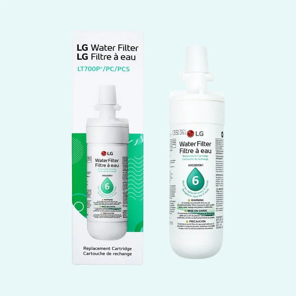 Genuine LG LT700P- 6 Month / 200 Gallon Capacity Replacement Refrigerator Water Filter (NSF42 and NSF53) ADQ36006101, ADQ36006113, ADQ75795103, or AGF80300702 , White , Select Pack