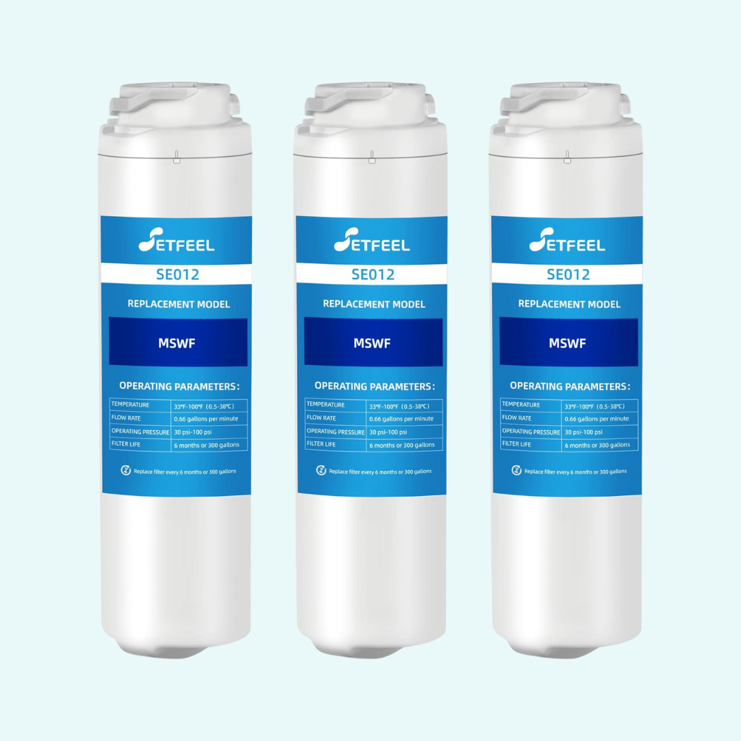 MSWF Refrigerator Water Filter Replacement for GE Smart Water MSWF Cartridge 101820A 101821B RWF1500A – 1 to 4 Pack | SETFEEL