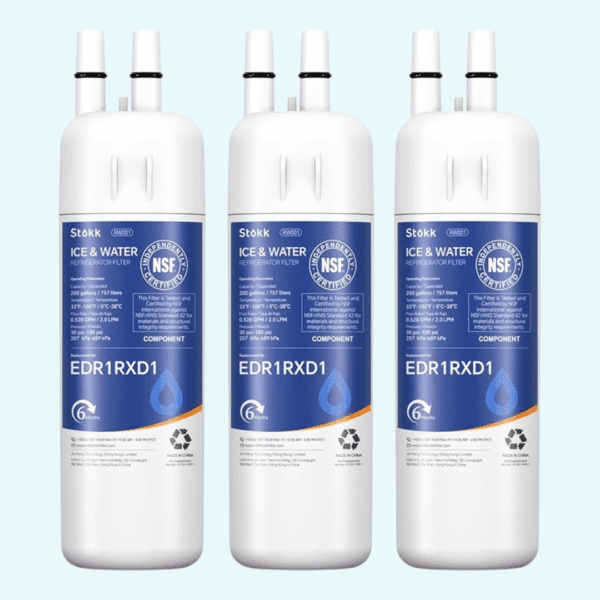 stokk edr1rxd1 replacement compatible with everydrop filter 1, edr1rxd1b, whirlpool w10295370a, p8rfwb2l, p4rfwb, p5wb2l, 46 9081, 46 9930, rw001 refrigerator water filter, 3 pack