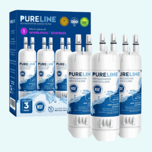 pureline edr1rxd1 water filter replacement for everydrop® filter 1, w10295370a, p8rfwb2l, p4rfwb, edr1rxd1b, kenmore® 46 9081, 46 9930 refrigerator water filter (3 pack)