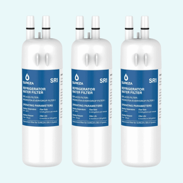 refrigerator water filter compatible with everydrop® filter 1, edr1rxd1, w10295370a, whr1rxd1, p8rfwb2l, w10295370, edr1rxd1b, p4rfwb, kenmore® 46 9081, 46 9930, 3pack