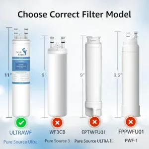 Compatible with ULTRAWF, Pure Source Ultra, Kenmore 9999, 46-9999 Water and Ice, 3 Pack, Height 11 inches