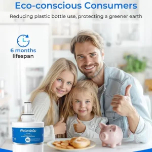 Samsung® Genuine Waterdrop Refrigerator Water Filter, DA29-00003B, DA29-00003A, DA29-00003G, 3 Filters (Package May Vary)