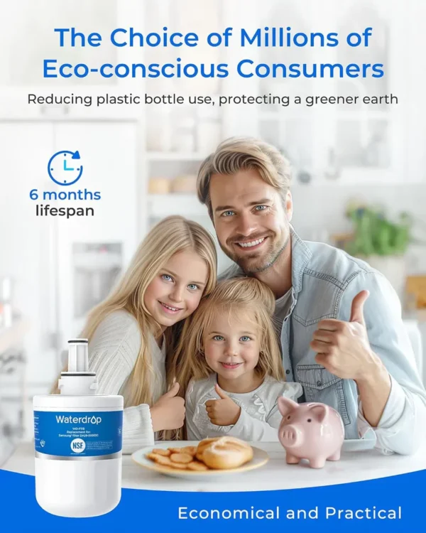 Samsung® Genuine Waterdrop Refrigerator Water Filter, DA29-00003B, DA29-00003A, DA29-00003G, 3 Filters (Package May Vary)