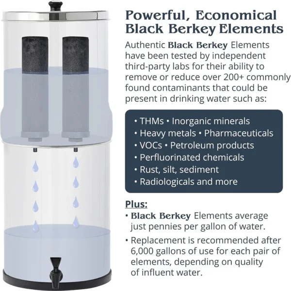 Authentic Black Berkey Elements BB9-2 Filters for Berkey Water Systems Multi Pack (Pack 1, Pack 2, Pack 3, Pack 4)